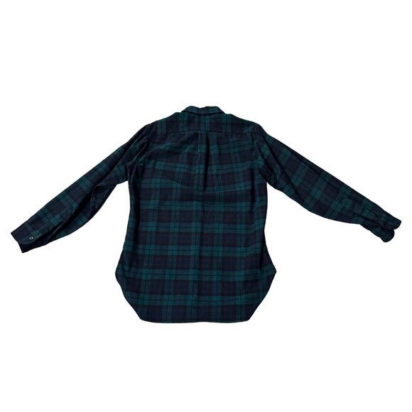 Vintage Pendleton Wool Shirt Plaid Medium Green Blue Button Up 1960s Flannel - Picture 3 of 8